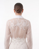 CONJUNTO MIDI "IVORY PEARL" | BLUSA & FALDA DE ENCAJE