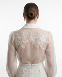 CONJUNTO MIDI "IVORY PEARL" | BLUSA & FALDA DE ENCAJE