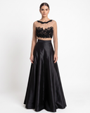 CONJUNTO DE GALA "ONYX ILLUSION" | EMBROIDERED SECOND-SKIN ENSEMBLE