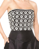 Joya Única - Vestido Largo Shantung Negro