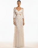 Vestido de broderie con flecos