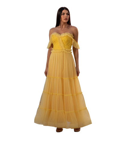 Vestido de tul Único| Amarillo