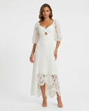 VESTIDO MIDI "GUIPUR MAJESTY"