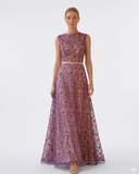 VESTIDO DE GALA "FLORAL DUALITY" | CALADO BOTÁNICO & PEDRERÍA