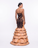 VESTIDO "BAROQUE CONTRAST" | FILIGRANA, PERLAS & VOLADOS