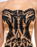 VESTIDO "BAROQUE CONTRAST" | FILIGRANA, PERLAS & VOLADOS