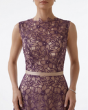 VESTIDO DE GALA "FLORAL DUALITY" | CALADO BOTÁNICO & PEDRERÍA