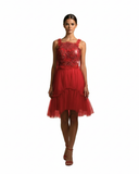 VESTIDO CORTO ROJO EN TUL